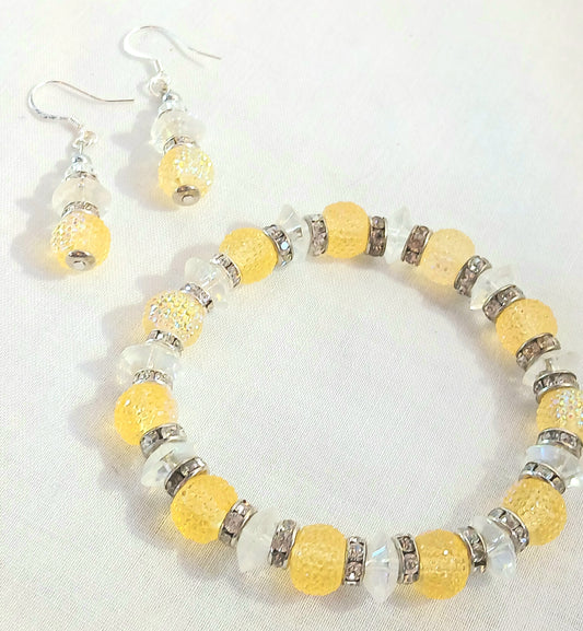 Earring and bracelet set
